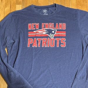 47 Brand New England Patriots Blue Long Sleeve Shirt